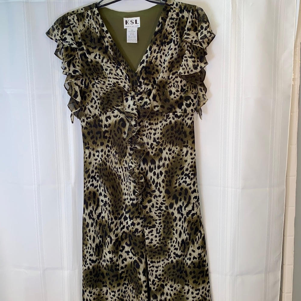 Fully lined animal print dress